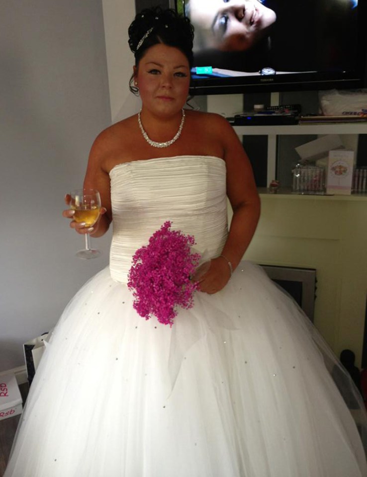 Gemma weight 21 stone on her wedding day in 2013