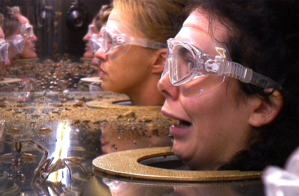  The celebrities looked terrified as they battled the 30 minute challenge