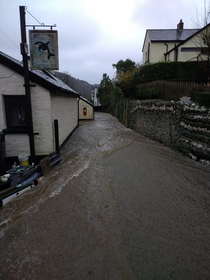  Dramatic pictures show how the village was left inaccessible due to the floods