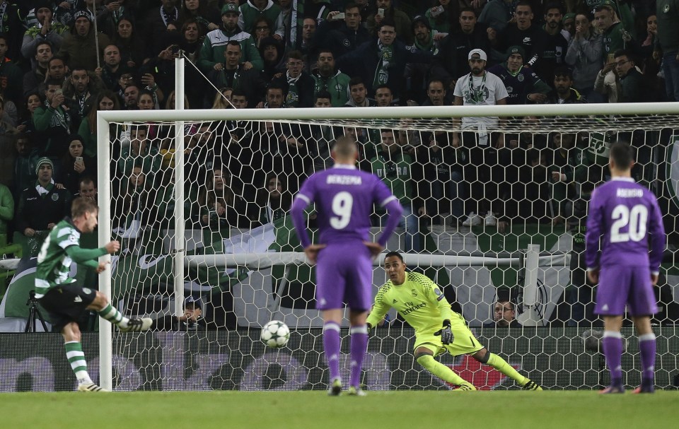  Adrien Silva levelled things up for Sporting, who needed to win the game to stay in the Champions League