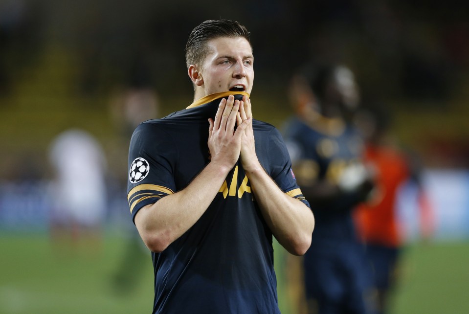  Kevin Wimmer was in the Spurs side that was knocked out of the Champions League by Monaco