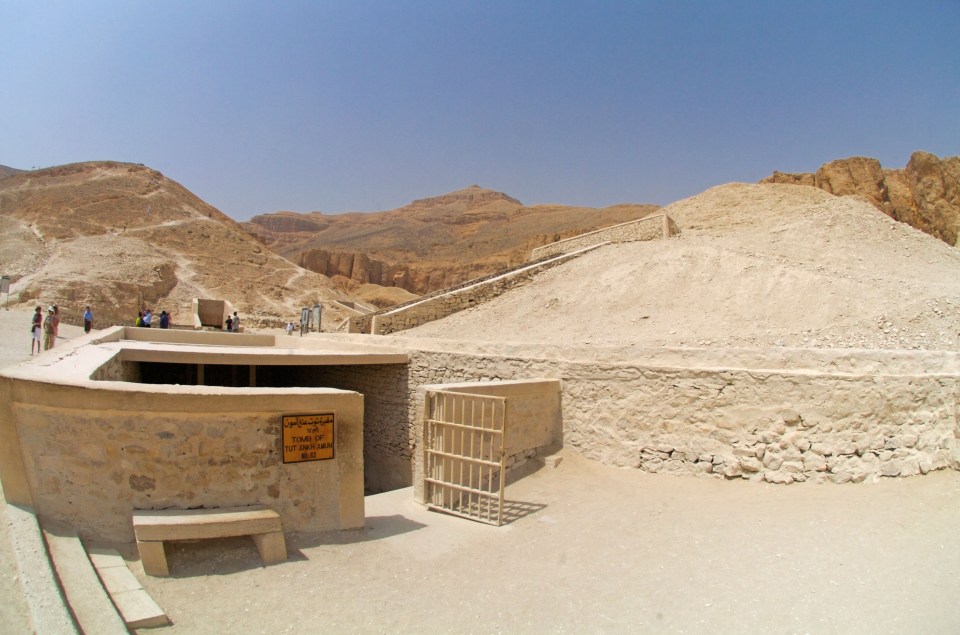  Entrance to the tomb of Tutankhamun in the Valley of the Kings, Luxor