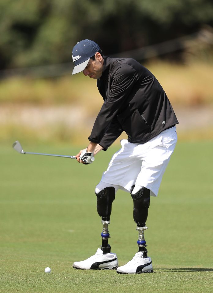 Mike Rolls is now a five handicap, better than before he became ill and lost his legs