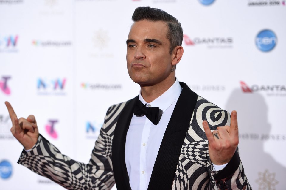  Fellow Brit Robbie Williams also walked the red carpet