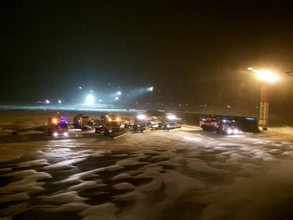  The view from the plane after an emergency landing at Novosibirsk