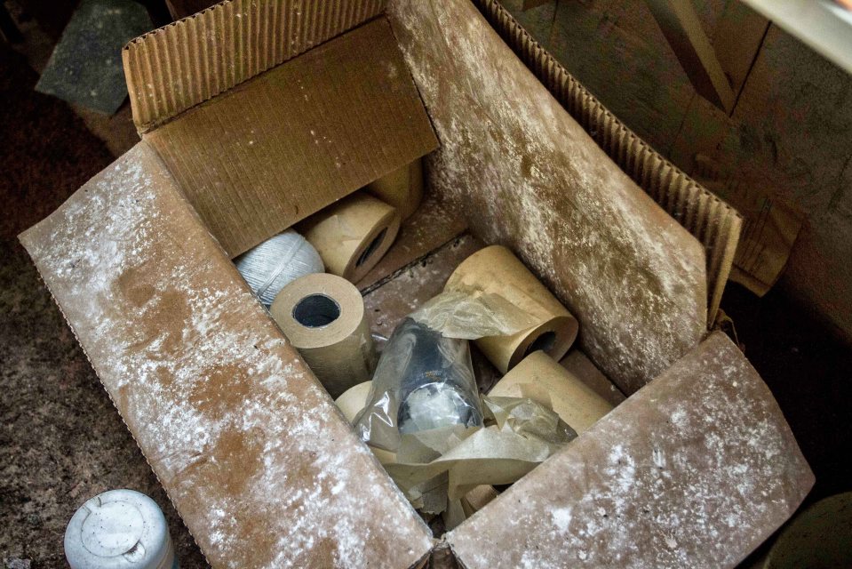 A box of toilet rolls and other day-to-day goods still lies within the bunker despite it not being used for 27 years