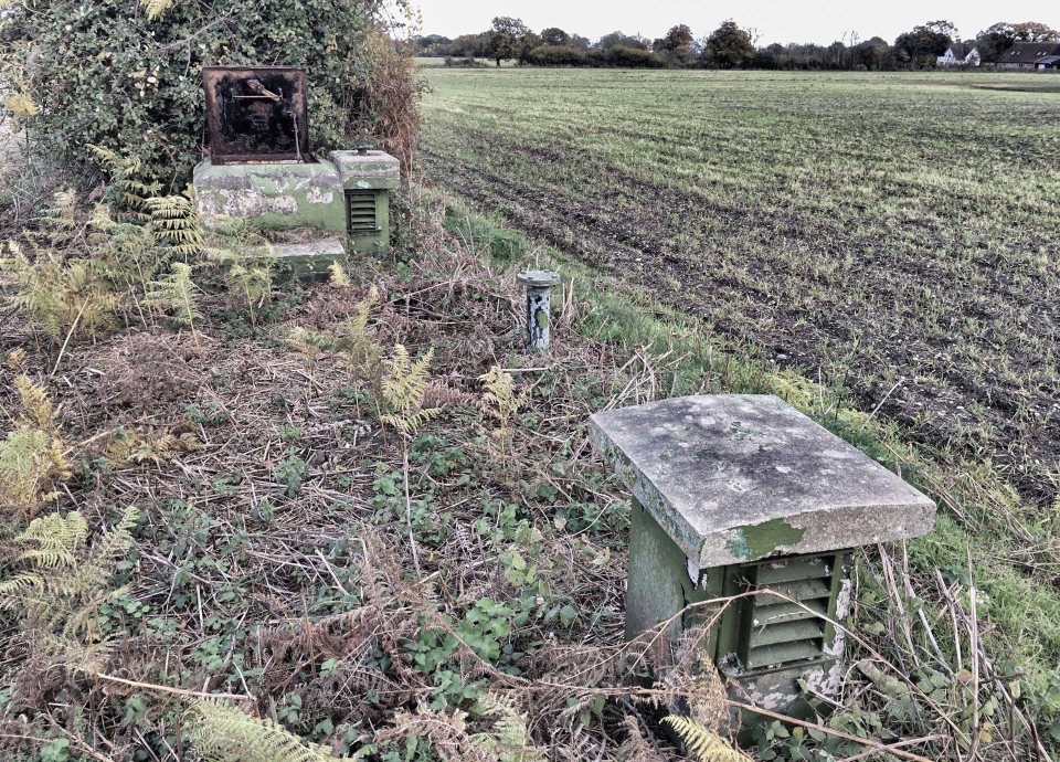  The bunker has been uncovered in the heart of the East Anglian countryside in Suffolk - next to a farmer's crops field