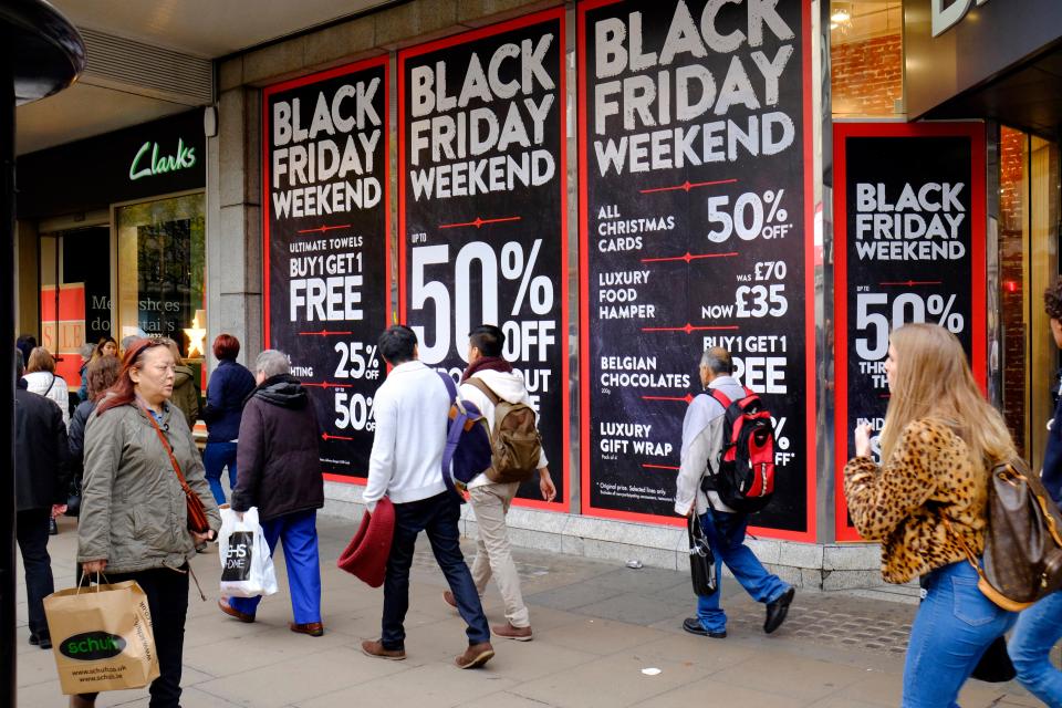  Shoppers queue for hours outside some stores hoping to be the first to bag the bargains