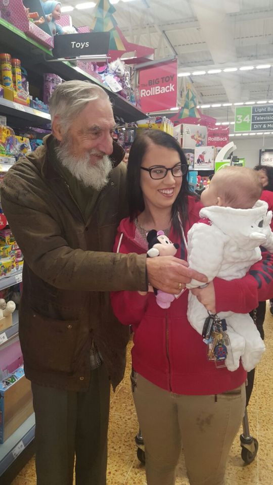  Abigail Crewe was almost in tears when a lonely stranger bought her baby daughter Georgia a Christmas present