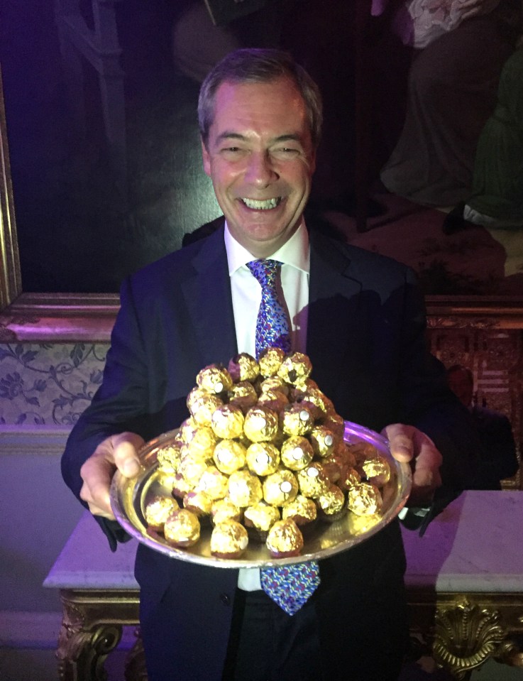  He seemed to be auditioning for the role after posing with a tray of Ferrero Rocher this week