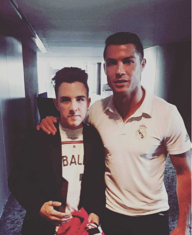  Kevin previously had his picture taken with Ronaldo