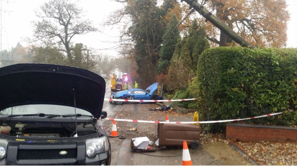  A Land Rover and a telegraph pole were also involved in the smash but thankfully no one was injured