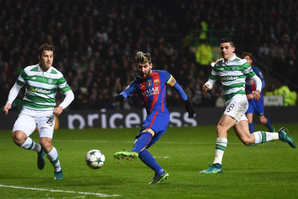  Lionel Messi scored twice as Barcelona beat Celtic