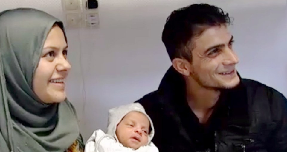  The Al-Hamza family, who named their baby Angela Merkel