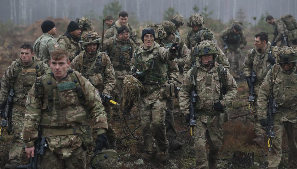  British troops took part in a training exercise in neighbouring Lithuania at the weekend as NATO allies front-up to Putin