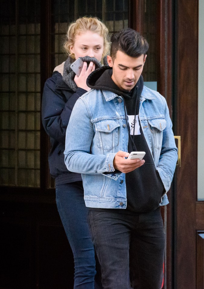  Joe Jonas and Sophie Turner, who plays Sansa Stark in Game of Thrones, were snapped together leaving their hotel room in New York City on Wednesday