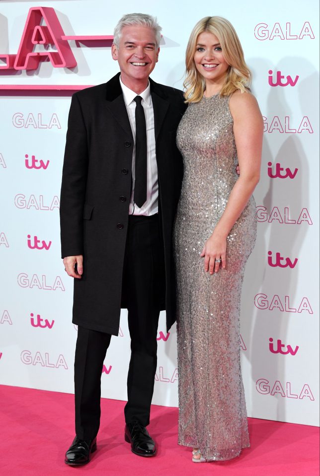  Holly posed with her co-star Phillip Schofield