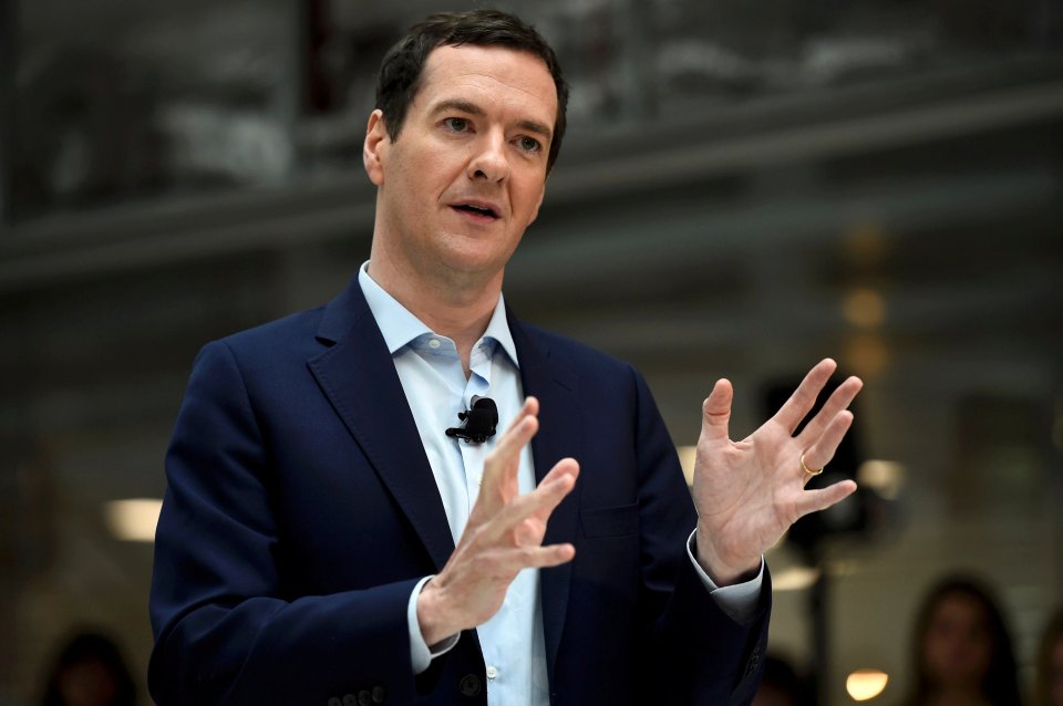 Britain's Chancellor of the Exchequer George Osborne speaks in Bournemouth