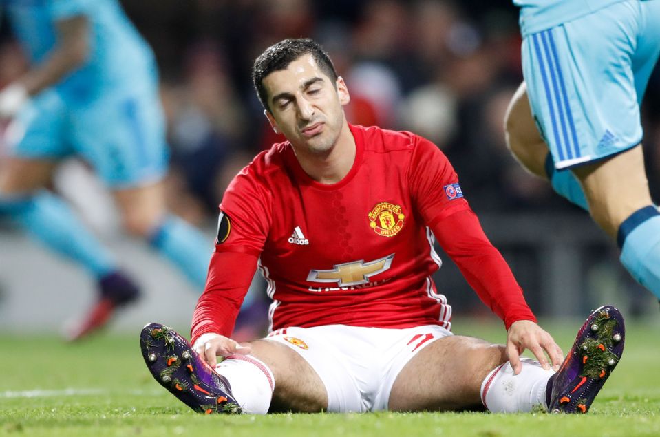  Henrikh Mkhitaryan has been struggling to get in Manchester United's Premier League squad - let alone the starting XI