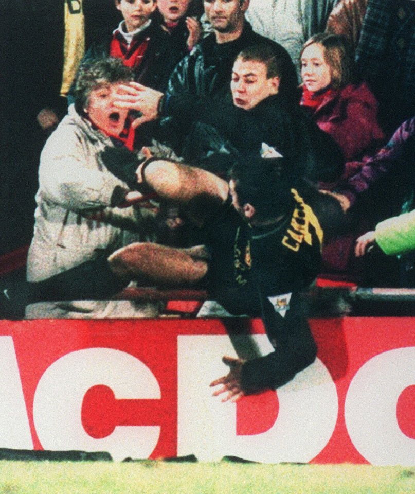  Eric Cantona will forever be remembered for his 'kung fu-kick; on a Crystal Palace fan