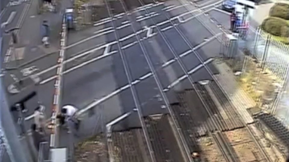  The parents have two small children, while the whole thing is caught on CCTV