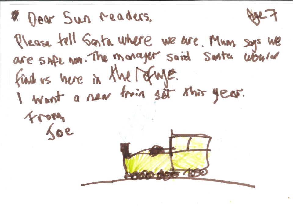  A handwritten note to Sun readers from a 7-year-old