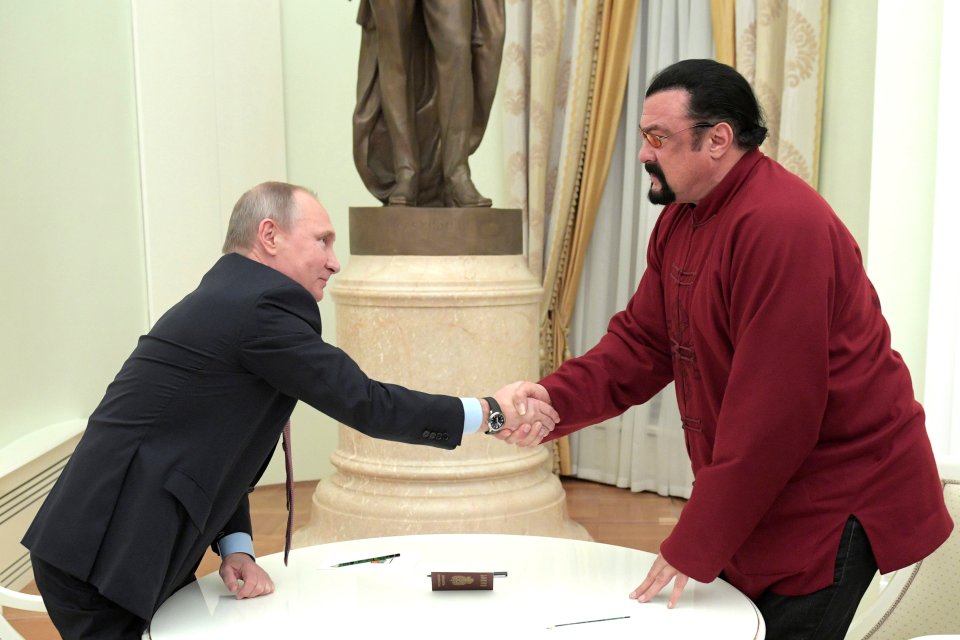  The action movie star has praised strongman Putin as "the world's greatest leader" in the past