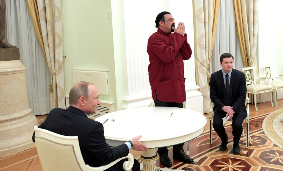  Steven Seagal was handed the Russian passport by Vladimir Putin