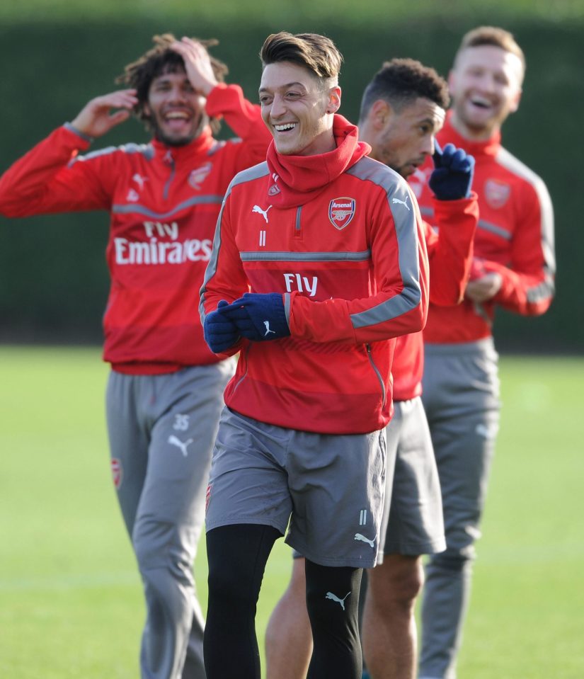 The Arsenal players looked in good spirits as they look to continue unbeaten run