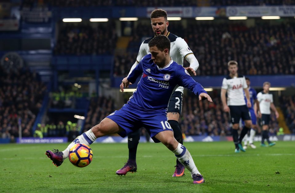  Eden Hazard and Chelsea beat Tottenham 2-1 at Stamford Bridge in crucial Premier League clash