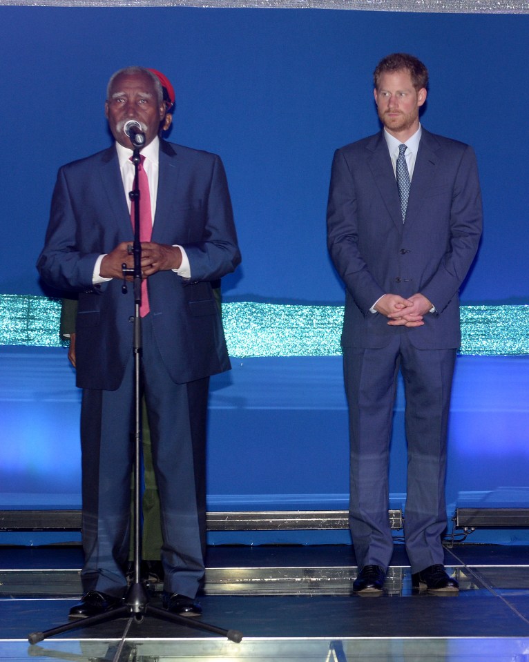 Harry observed an awkward minute's silence for Fidel Castro in St Vincent