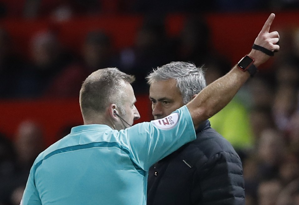  Jose Mourinho was sent to the stands for his furious reaction to Pogbas booking