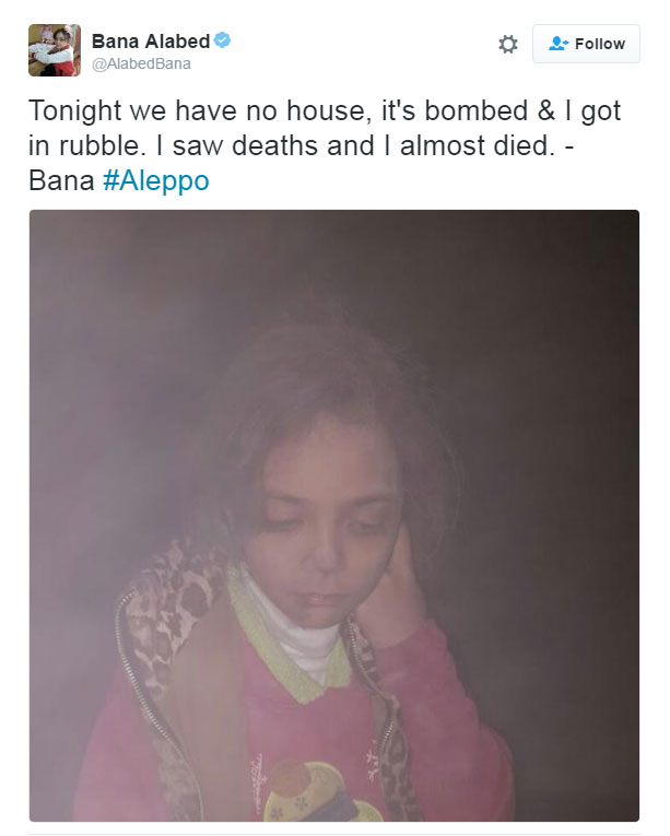  Bana tweeted this pix of herself amid her destroyed home