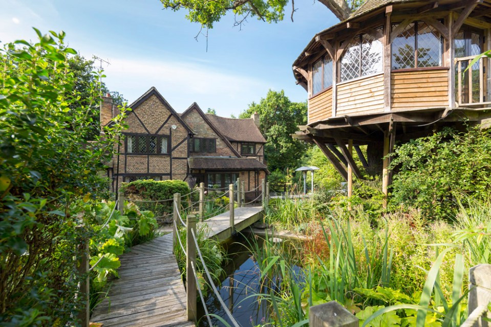  His four-bedroom mock Elizabethan detached house in Oxshott, Surrey, features a spectacular treehouse