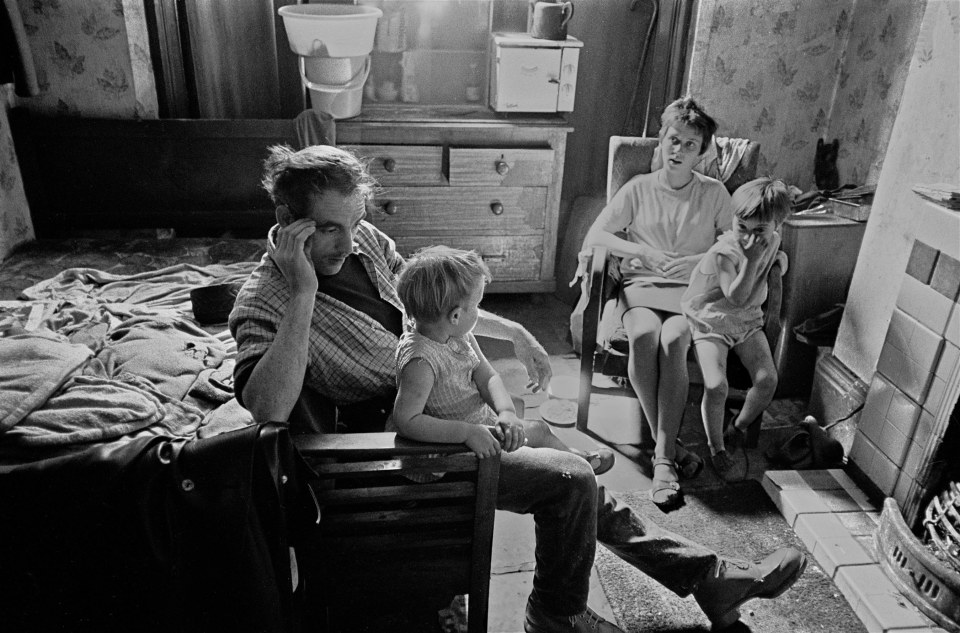  A family living without running water Liverpool, 1971