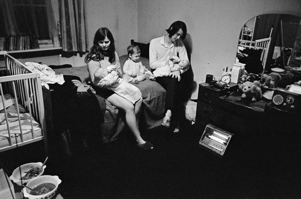  A young family living in one room South London 1972