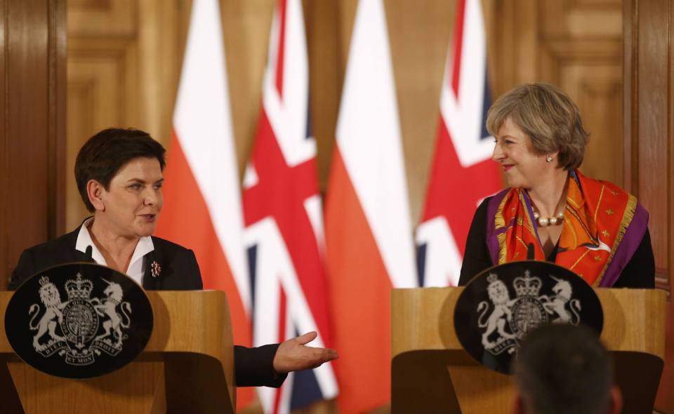 Premier Beata Szydlo made her demand public during talks with Mrs May