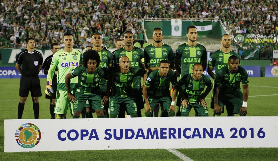 Chapecoense before their semi-final victory on 23 November, which put them through to the final in Colombia