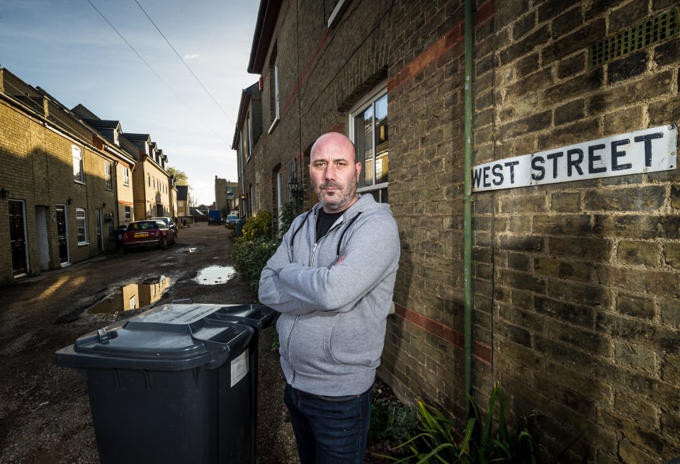  Mark described the road as 'the worst kept in Britain,' despite paying £1,200 council tax to Huntington District Council