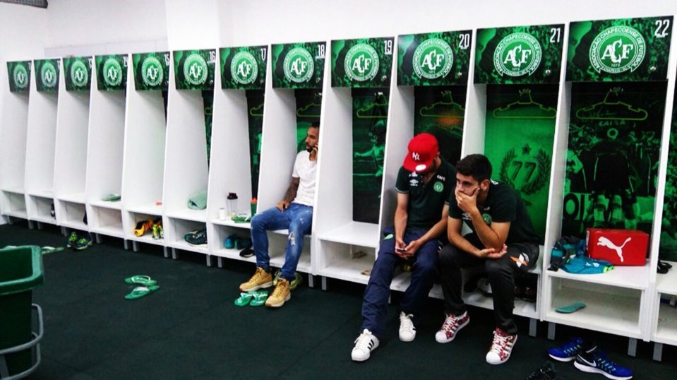 A harrowing picture of Chapecoense team-mates who were left behind has also emerged as they mourn their friends