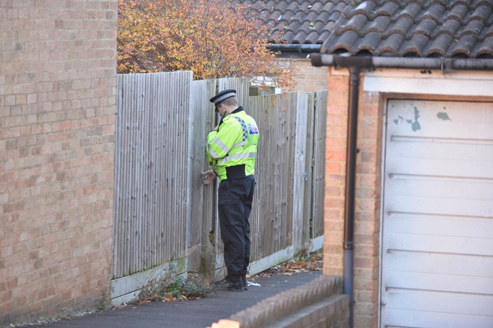  Police at Bennell's home in Milton Keynes today