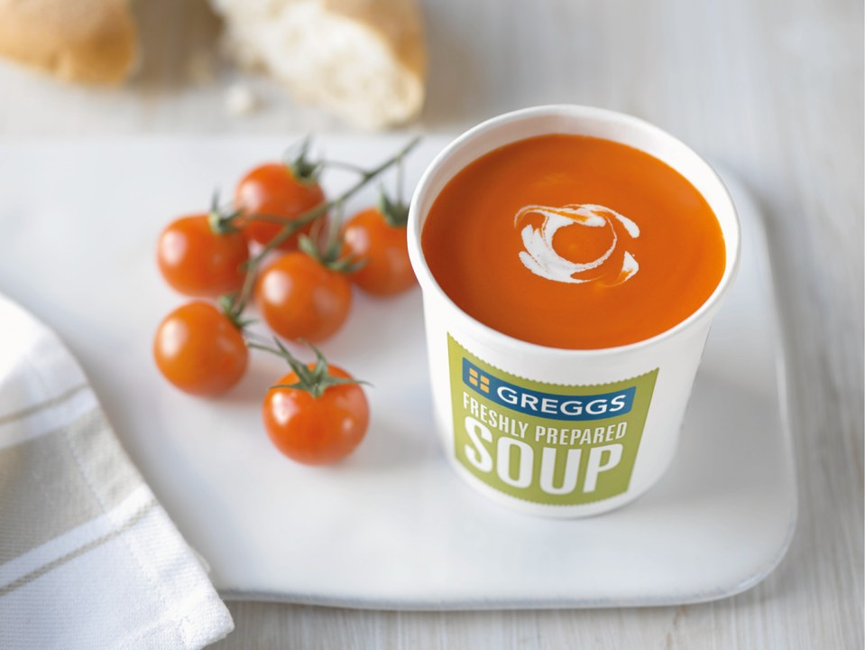  A plain tomato soup from Greggs was found to contain over five times the amount of sugar than stated in its nutritional information