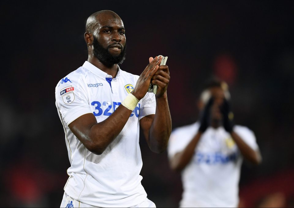  Souleymane Doukara and his teammates applauded Leeds' travelling fans