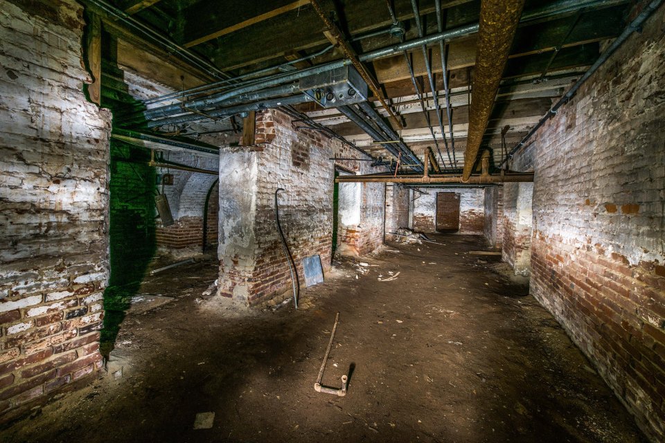  The cellar of the abandoned asylum is particularly creepy