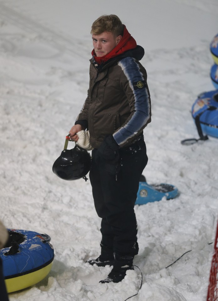  Tommy Mallet was also there to have fun in the snow