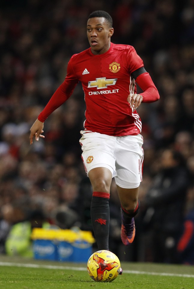  Anthony Martial has struggled to rediscover last season's form under Jose Mourinho