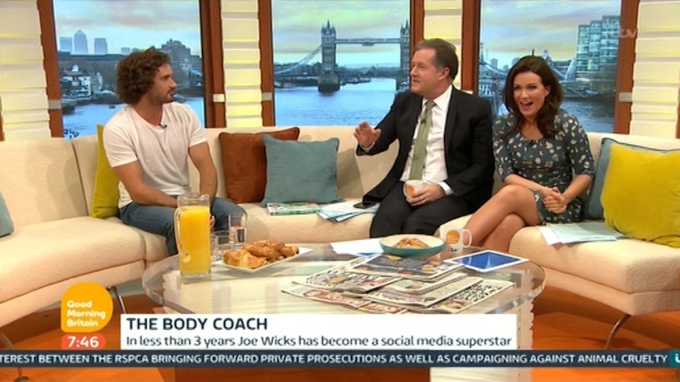  Joe Wicks did not look impressed during the interview