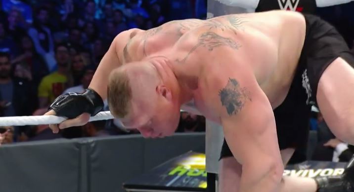  Brock Lesnar is destroyed after his second spear