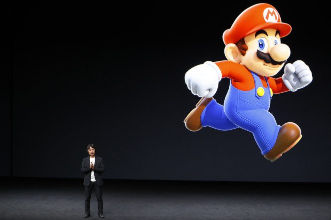  Legendary Nintendo games designer Shigeru Miyamoto speaks at an Apple launch event