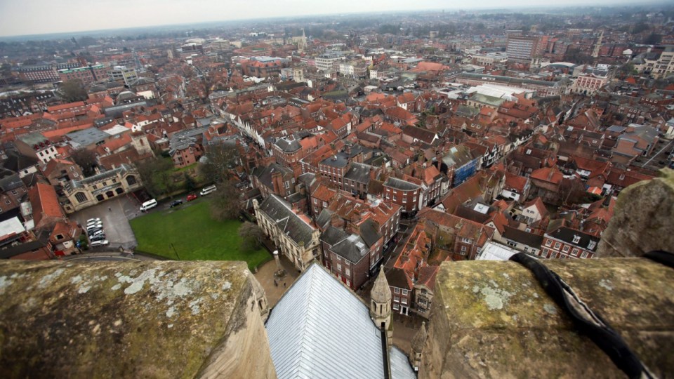  The stunning view over York, from the top of York Minster